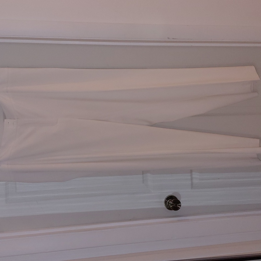 NWT Calvin Klein Ivory Cream Dress Pants 18W, No Pockets, Button Zip Closure
